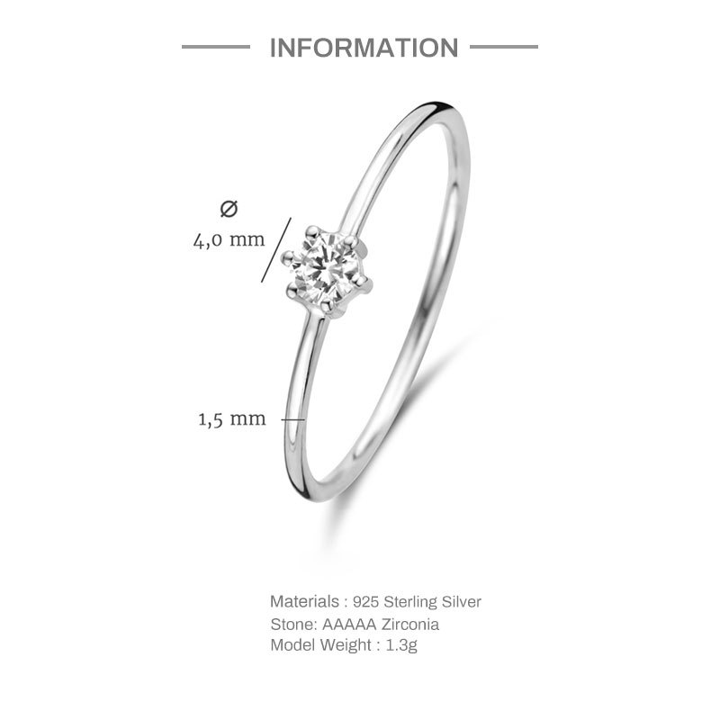 Sterling Silber Elegant Einfacher Stil Geometrisch Überzug Inlay Zirkon Ringe display picture 1