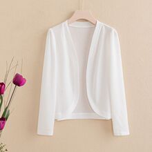 秋季外套新款中年妈妈短款针织开衫春秋款外披披肩上衣女