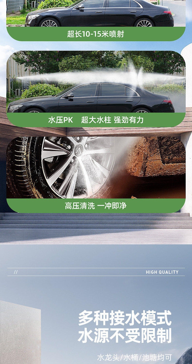 Car Washing Machine 220V High-Pressure Water Gun Household High-Power Portable Car Cleaning Tool Water Pump Cleaning Machine Powerful Floor Washer