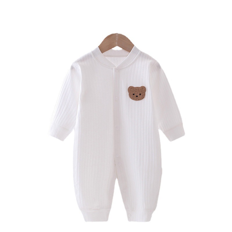 Bebé mono sin hueso puro algodón fino recién nacido mameluco 0-18 meses de edad masculino y femenino bebé base venta al por mayor