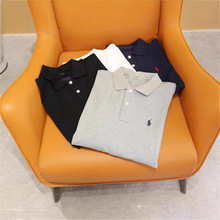 秋季新款男装经典刺绣小马款长袖polo衫秋款绅士商务棉翻领长袖