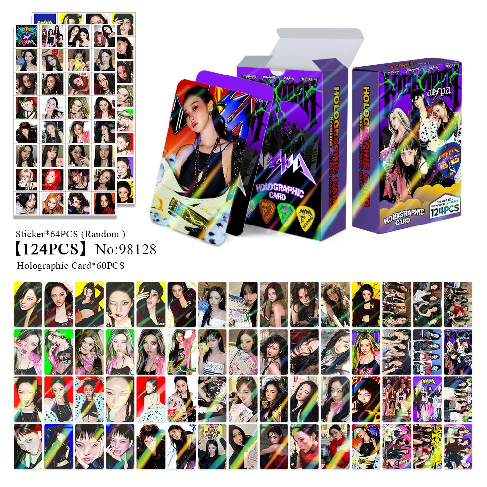 New Model Exclusively for Foreign Trade: 124 Holographic Cards, Total Chain Gidle Str Bptwice Celebrity Merchandise Lomo Small Cards