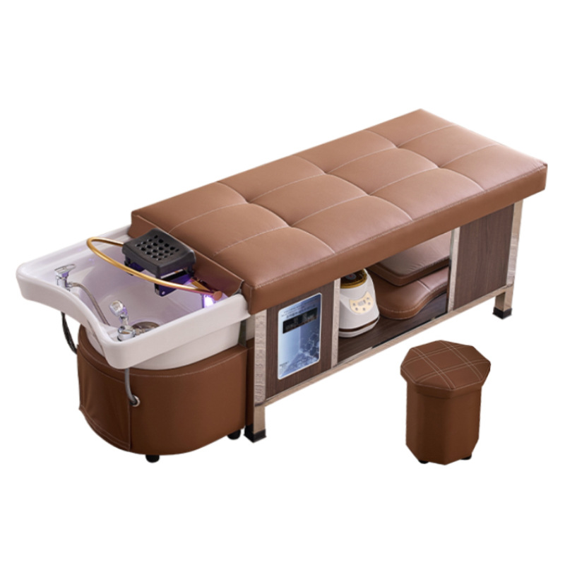 Masaje cama de lavado de cabello, tratamiento de cabello, fumigación, terapia de luz, circulación de agua, almacenamiento incorporado, salón de belleza, peluquería, peluquería