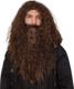 Lord of the Rings Hobbit Gandalf Wigs Beard Set Wizard Wigs Beard Santa Claus Wigs