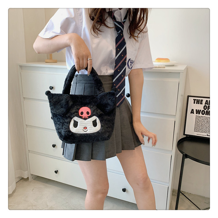 クロスボーダーの女性のぬいぐるみのクロミの斜めのショルダーバッグの補習の袋のかわいい玉桂の犬のinsのハンドバッグの誕生日の贈り物|undefined