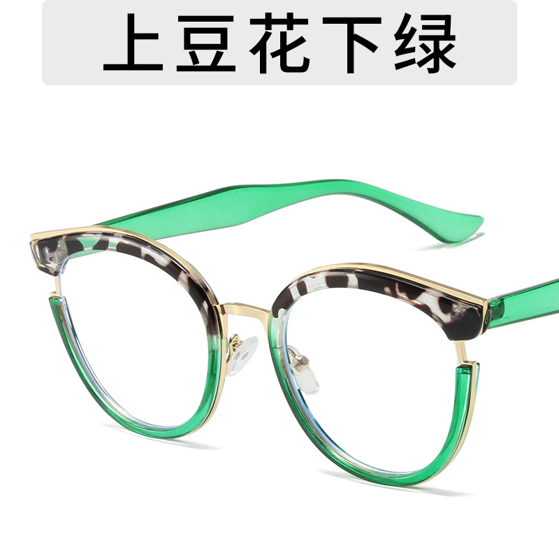 2023 gafas lisas TR90 anti-azul claro europeo y americano transfronterizo retro gafas marco Street shooting ins moda gafas marco