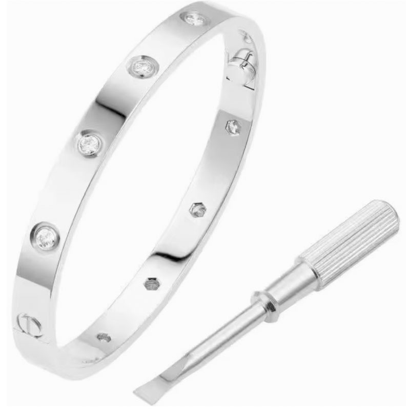 Platinum wide version ten diamonds
