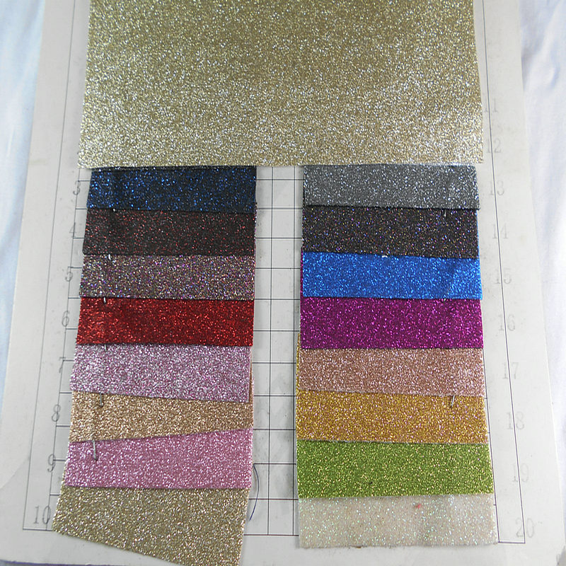 弹力底荧光格力特金葱细粉糖果色格利特PU皮革鞋材箱包手袋革面料