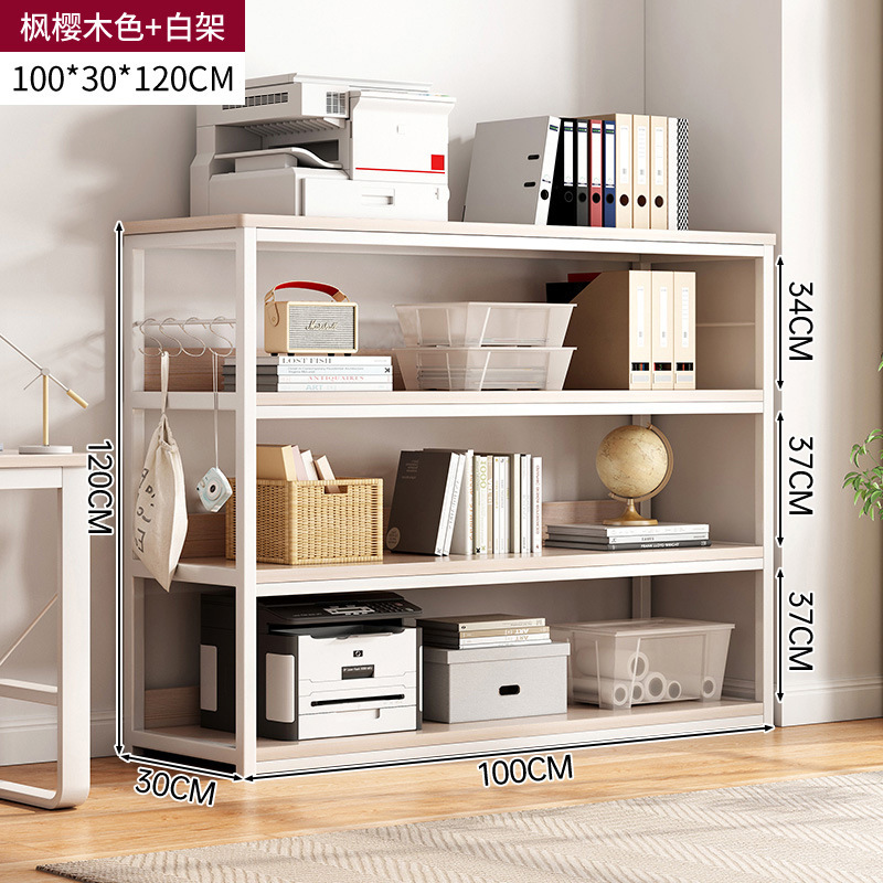Piso multi-capa de almacenamiento rack de hierro multifuncional simple estantería Escritorio de oficina estante de almacenamiento de pared image 16