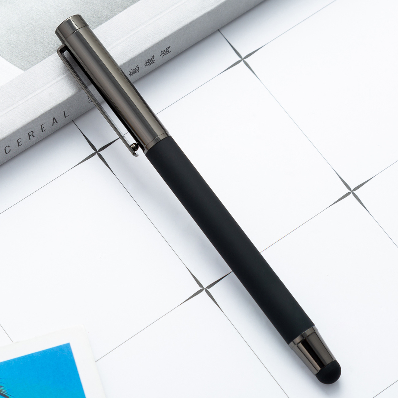 Fabricante mayorista pluma de agua metálica neutra regalos comerciales pluma de firma logotipo imprimido pluma de pantalla táctil pluma de perlas mayorista