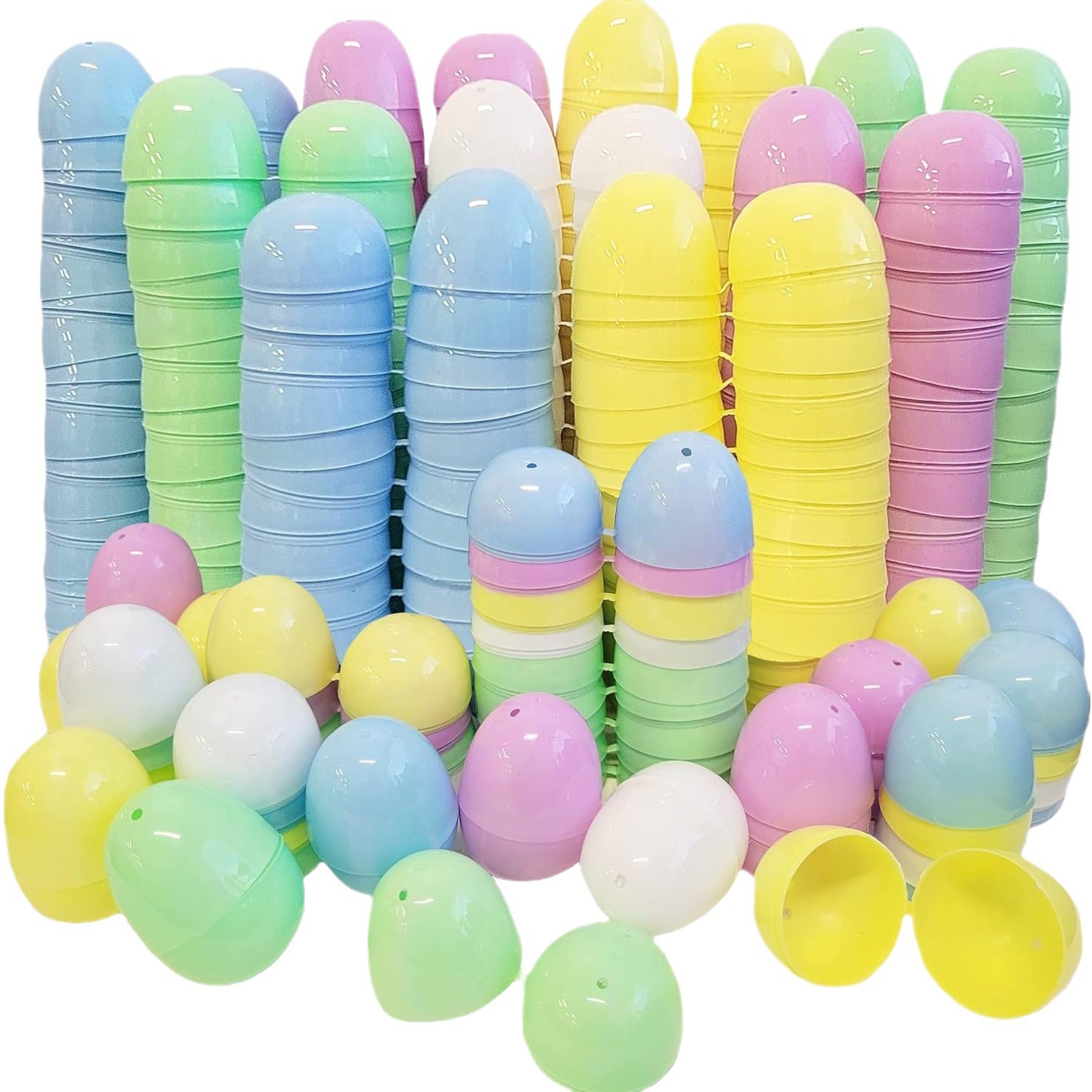 Huevos de Pascua plásticos para manualidades y juguetes infantiles