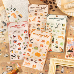 Yuxian ペットステッカー猫ノートかわいい多用途防水素材ハンドブックウォーターカップカード diy 装飾コラージュ
