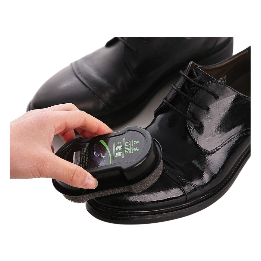 Esponja portátil de doble cara para pulir zapatos, cuidado del cuero, cera para zapatos, aceite para zapatos, esponja incolora para pulir zapatos, cepillo para pulir zapatos