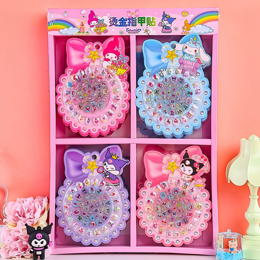 Наклейки для ногтей (Sanrio) XTQ-213 — милые без запаха детские искусственные ногти, упаковка продаётся пачками по 24