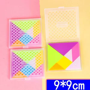 小卡尼 9*9 см головоломка Tangram пластиковая начальная школа детский сад мини-самолет детский Tangram 1213