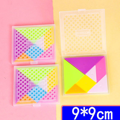 小卡尼 9*9 см головоломка Tangram пластиковая начальная школа детский сад мини-самолет детский Tangram 1213