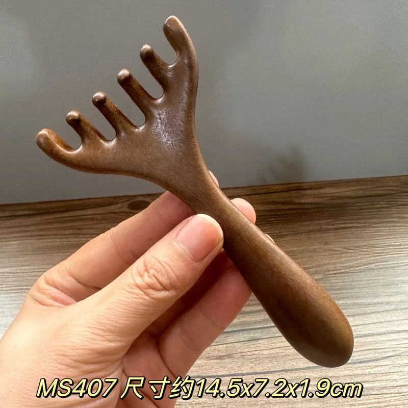 鹿の角の経絡の櫛の頭の部のマッサージ器の目の周りのマッサージは頭をつかんで治療します。|undefined