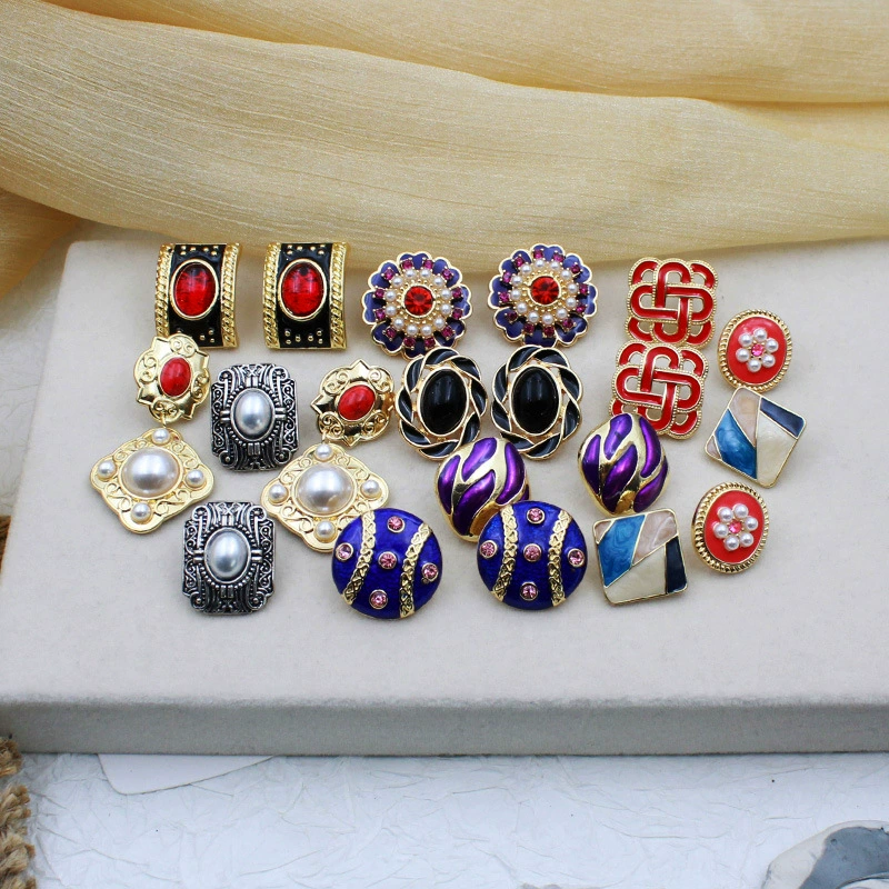 51-100 s vintage pearl court earrings purple lavender enamel flower earrings foreign trade new earrings 51-100 s vintage pearl court earrings purple lavender enamel flower earrings foreign trade new earrings