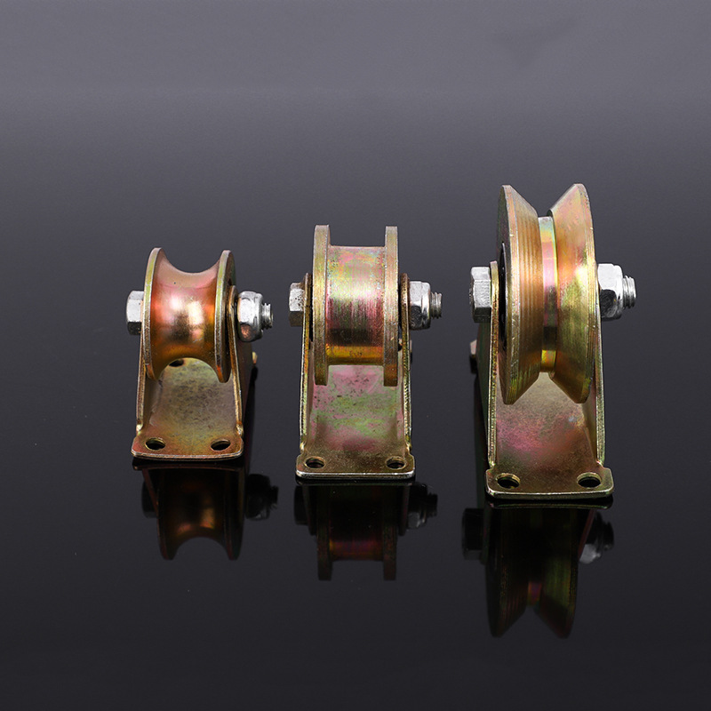 Color steel pulley V-type angle iron wheel h-type rail wheel U-type rail wheel with frame guide wheel rail wheel Color steel pulley V-type angle iron wheel h-type rail wheel U-type rail wheel with frame guide wheel rail wheel