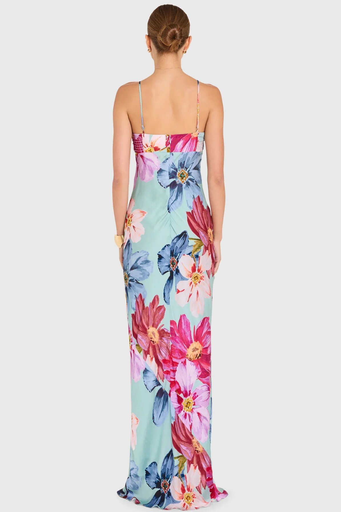 Women's Off-Shoulder Floral Print Dress Spaghetti Strap Bodycon Long Casual Elegant White Slim Fit_ecoleips.com