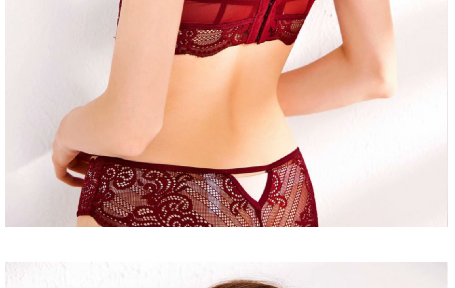 High quality, sexy, ultra-thin women's underwear, this year's red bra, small chest collection bra set_voghion.com