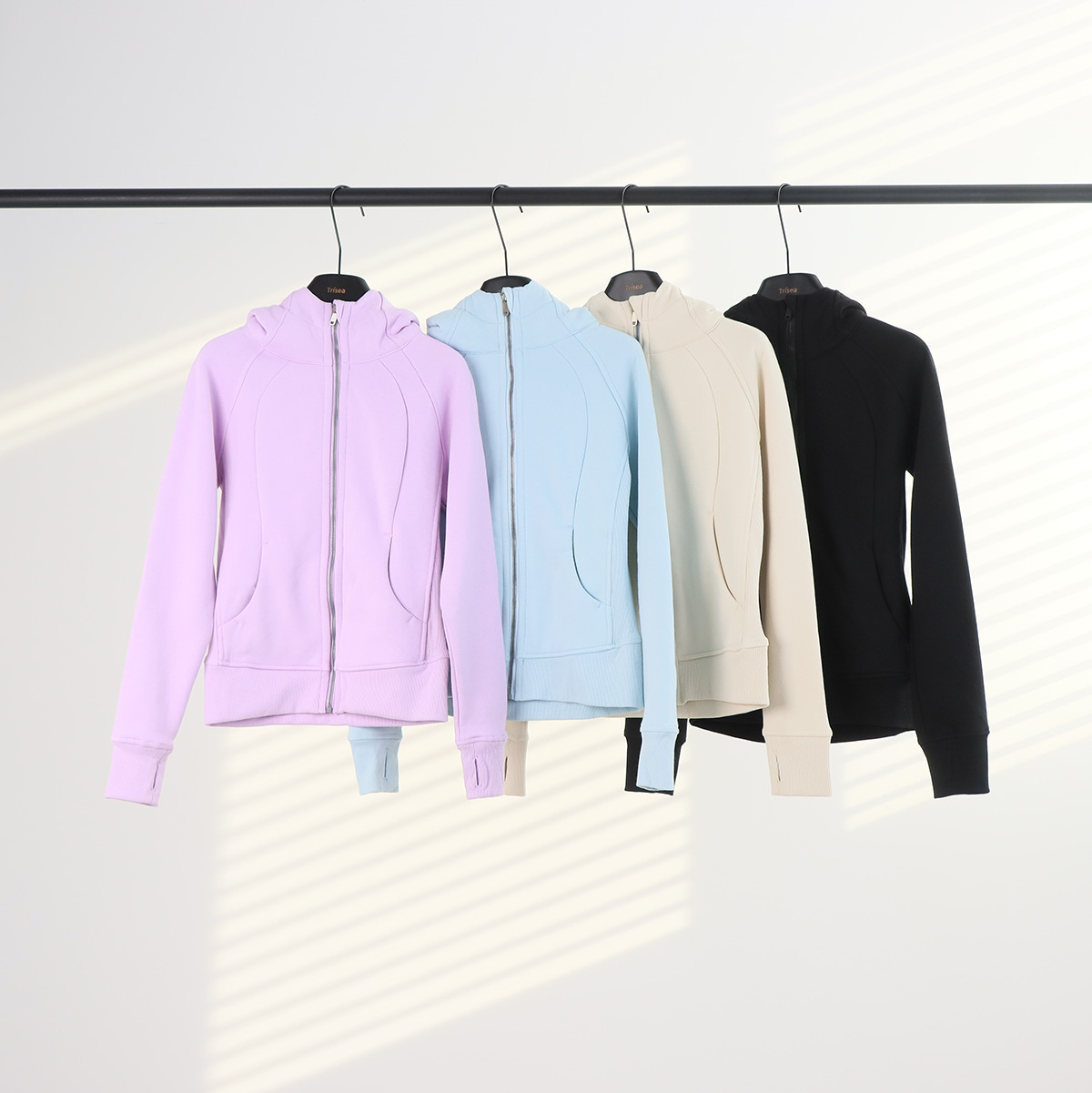 Women's Slim Fit Hooded Cardigan Sweatshirt Full Zipper Fleece Lined Casual Sports Jacket_ecoleips.com