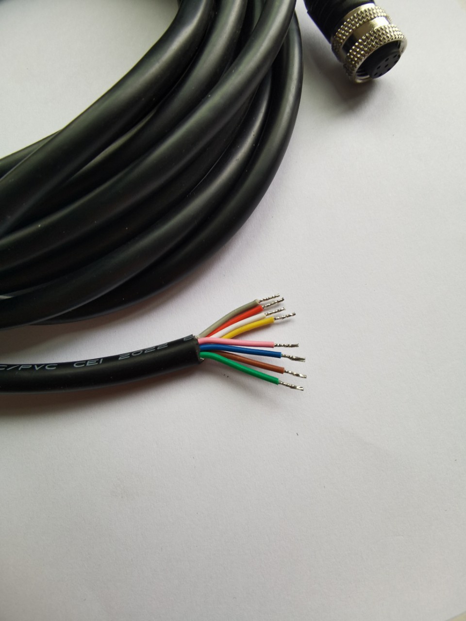 连接线 REER C8D5 M128Pol.straight connector.5m cable 1330980
