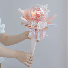 Children's Day Acrylic Space Capsule Bobo Ball Fruit Bouquet Packaging Flower Packaging Materials Bubble Ball Wholesale