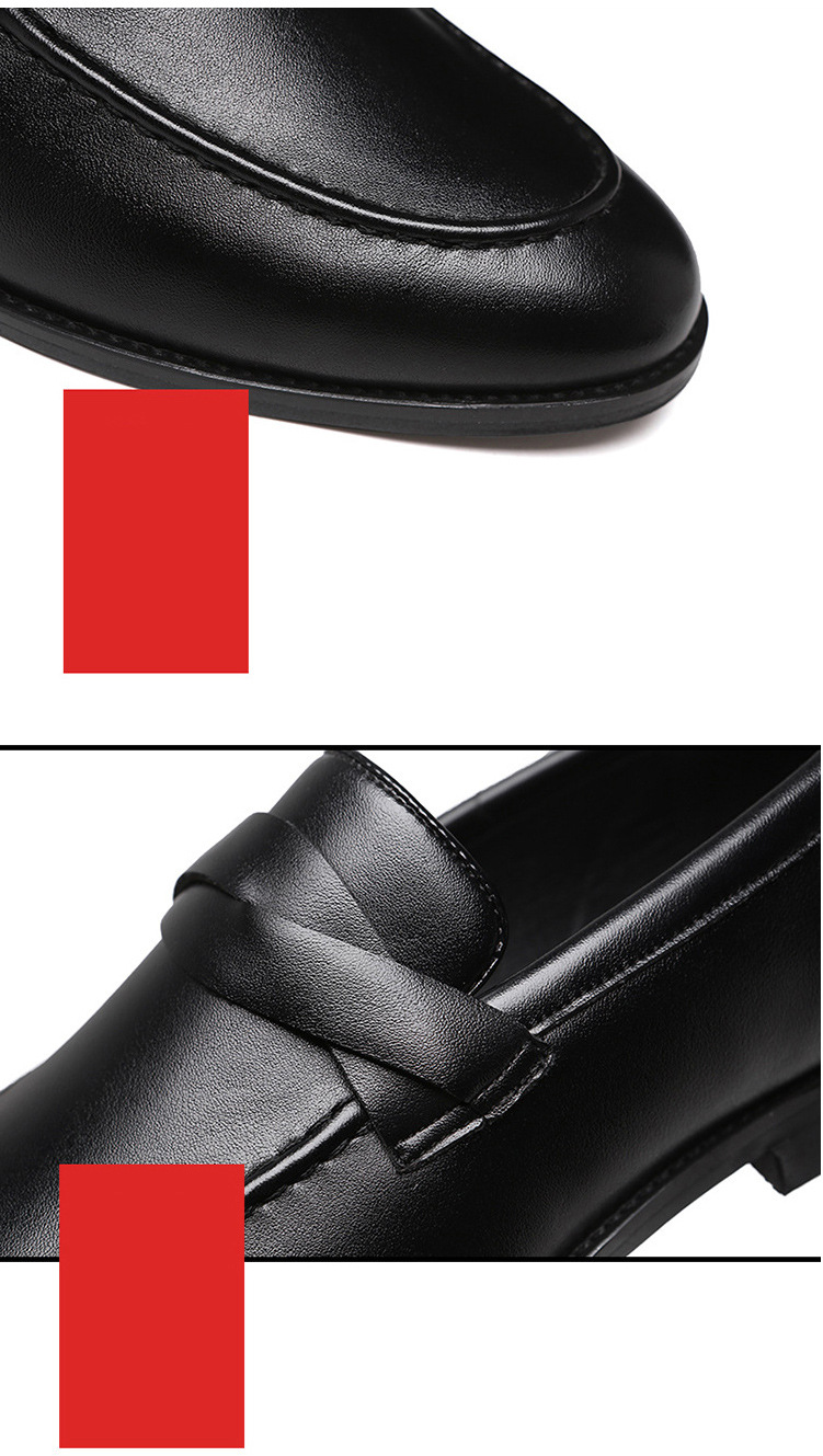 Young small leather shoes slip-on men's shoes casual shoes_voghion.com