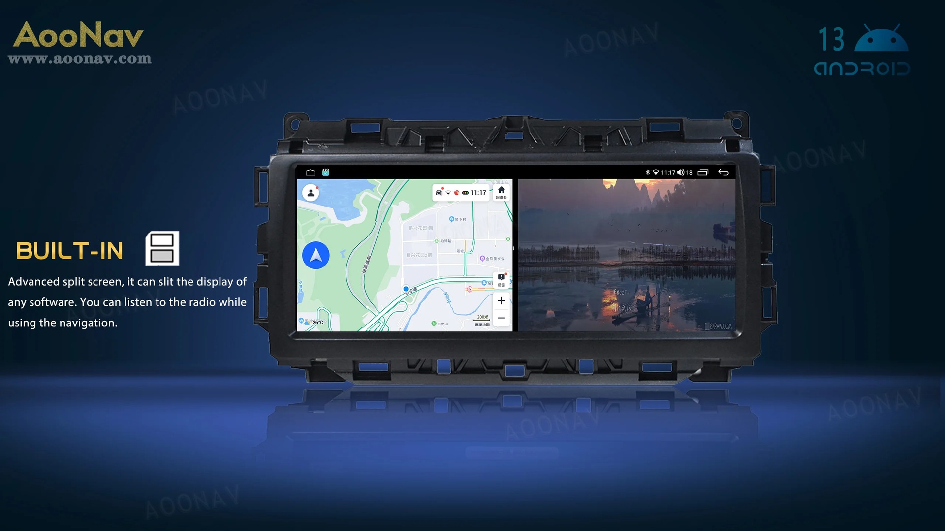 10.25 Car Radio Suitable for Jaguar Xf Xfl 2016-2019 Modified Large-Screen Carplay Navigation System