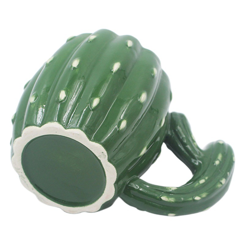 Taza de cerámica cactus taza de café cactus verde Taza de cerámica exportación transfronteriza Venta caliente pareja par taza