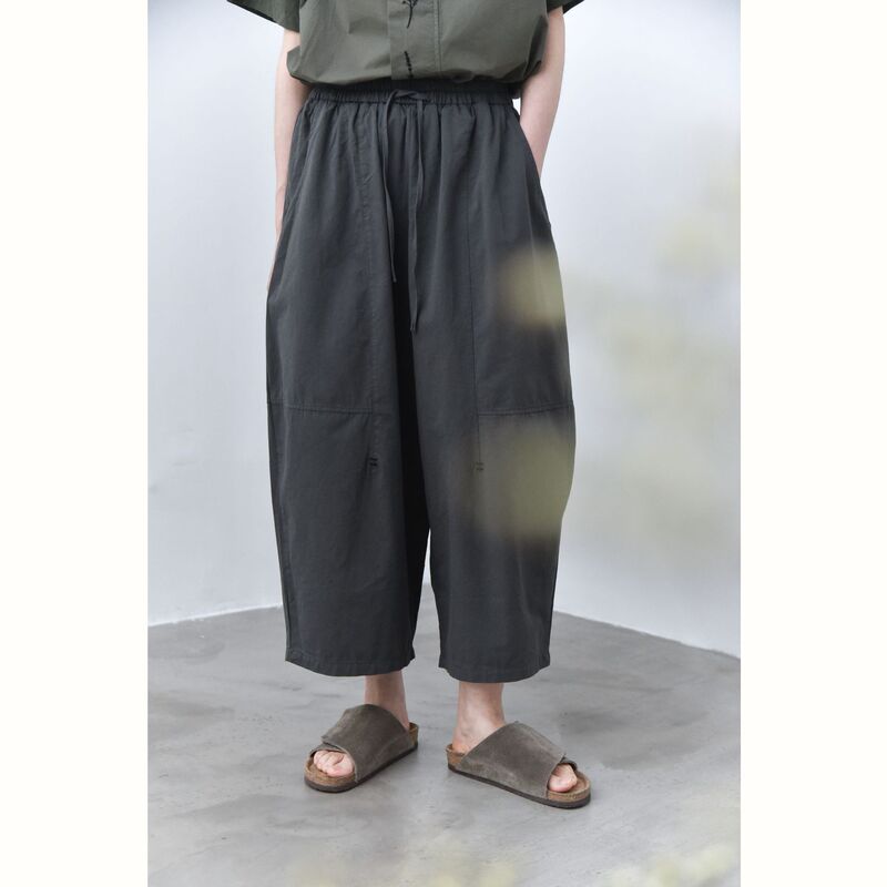 [Three and Two] Summer New Product Structure Contrast Color Jujube Wash Cotton Japanese Simple Casual Pants 58993#