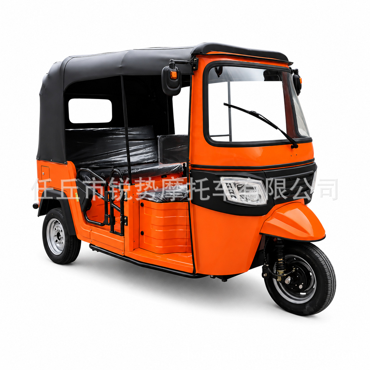 Fuel-powered three-wheeled motorcycle with canopy for passenger transport, Southeast Asian cross-border TUK-TUK passenger three-wheeled motorcycle