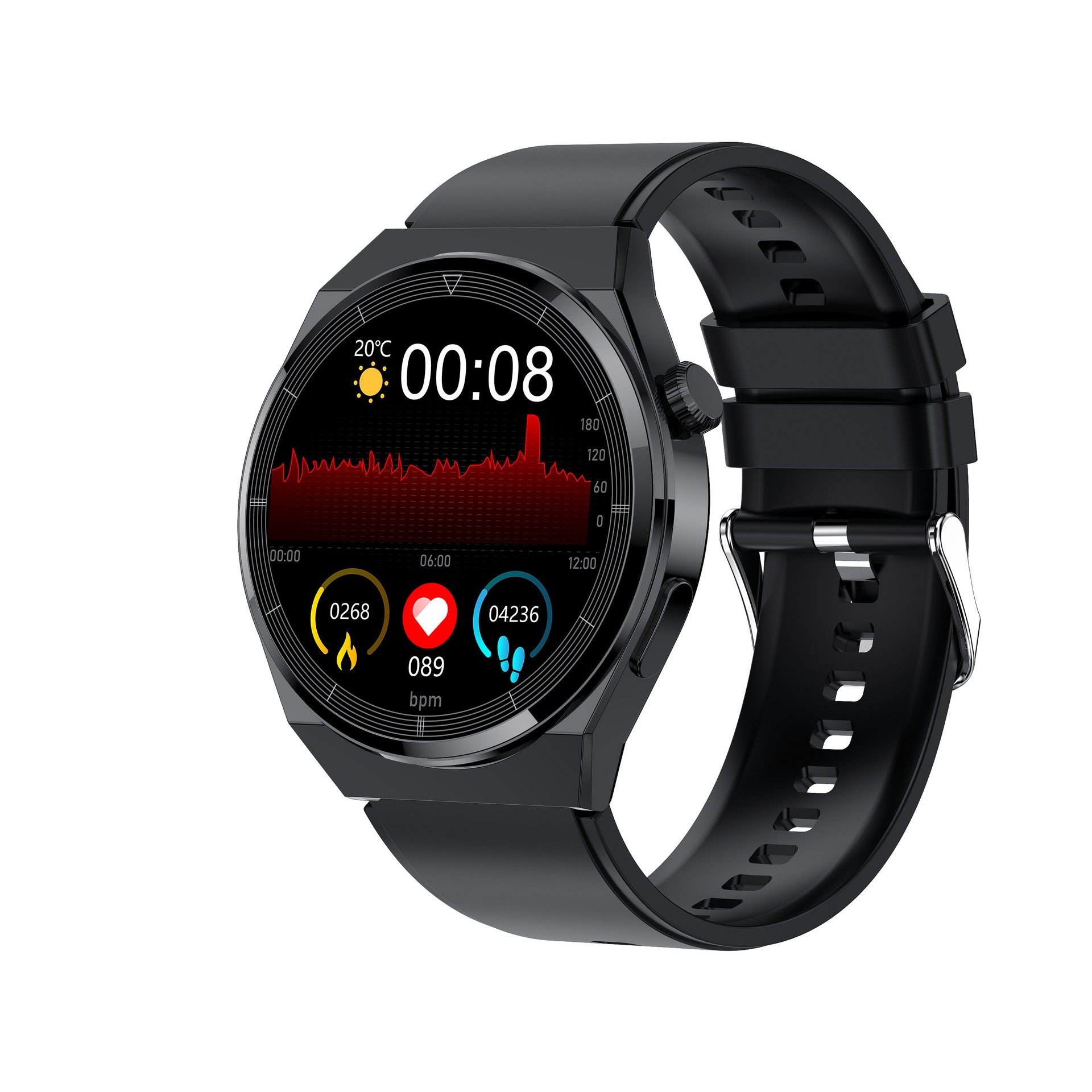 T88 smartwatch one click Bluetooth call with encoder, real blood oxygen, temperature, and health monitoring steps_voghion.com