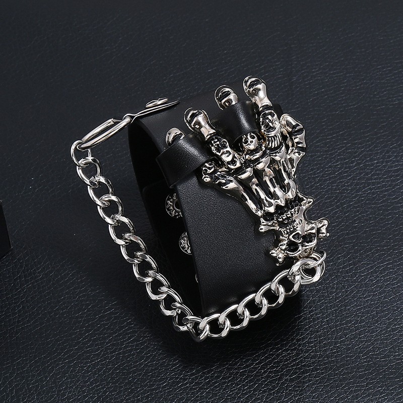 Gothic Skull Hand Design Bracelet