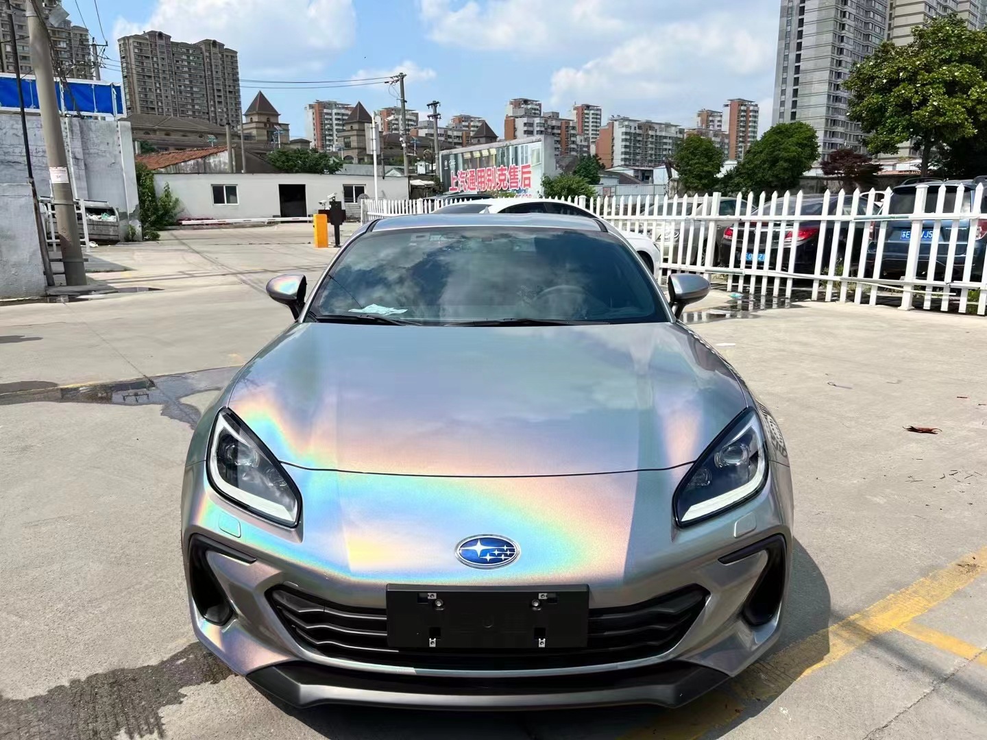 Car Color Changing Film Colorful Laser White Cross-Border Hot Selling Car Body Color Changing Film Gorgeous Gray Can Be Cut Factory Direct Sales