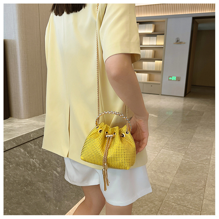 270g Weight Polyester Lining Material Sewing Thread Fashion Element String Closure Type Single Shoulder Strap Strap Type Evening Bag Bags Type Party, Shopping Occasion Pu Leather Material Solid Color Pattern All Seasons Season Women's Gender Streetwear Style Bucket Shape Medium Size Women's Medium Pu Leather Solid Color Streetwear Sewing Thread Bucket String Evening Bag 2