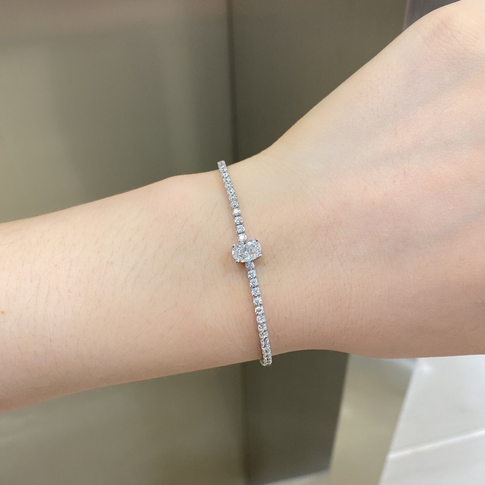 925 sterling silver Chain Material 925 Sterling Silver Bracelets Elegant Streetwear