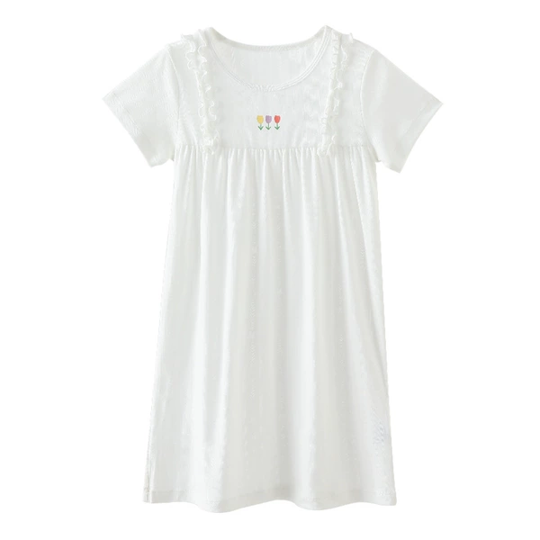 Jacquard breathable-milk white (nightgown)