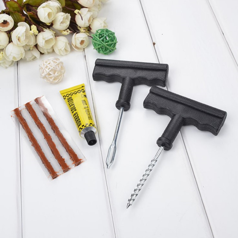 补胎工具组套 真空轮胎爆胎维修 送胶水 补胎胶条 摩托车补胎