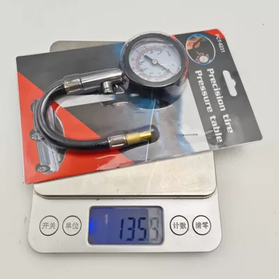 High-precision car tire pressure gauge, multifunctional with deflation function, long hose mechanical tire pressure gauge detector (Tire pressure monitoring system) - long-tube-tire-pressure-gauge