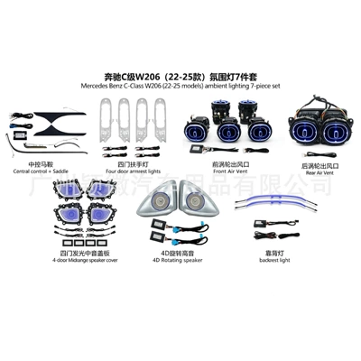 Panel (Dashboard) işıqlandırması, C- Class W206 atmosphere lights - 7-piece-ambient-lighting-kit-1-set-short-shaft-small-motor-22-25-mercedes-benz-c-class-w206