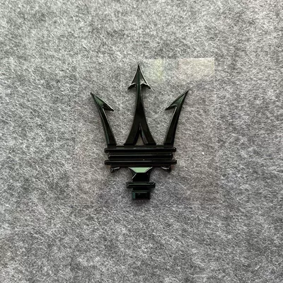 Car logo fender side emblems, new - standard-new-side-label-full-gloss-black-one-piece