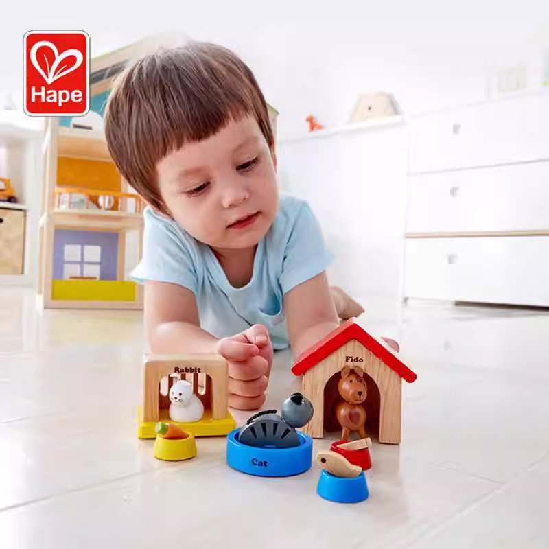 Pet Family Four-Season House Accessories Children's Enlightenment Early Education Pretend Play Toys Role-Playing Game Moomoon