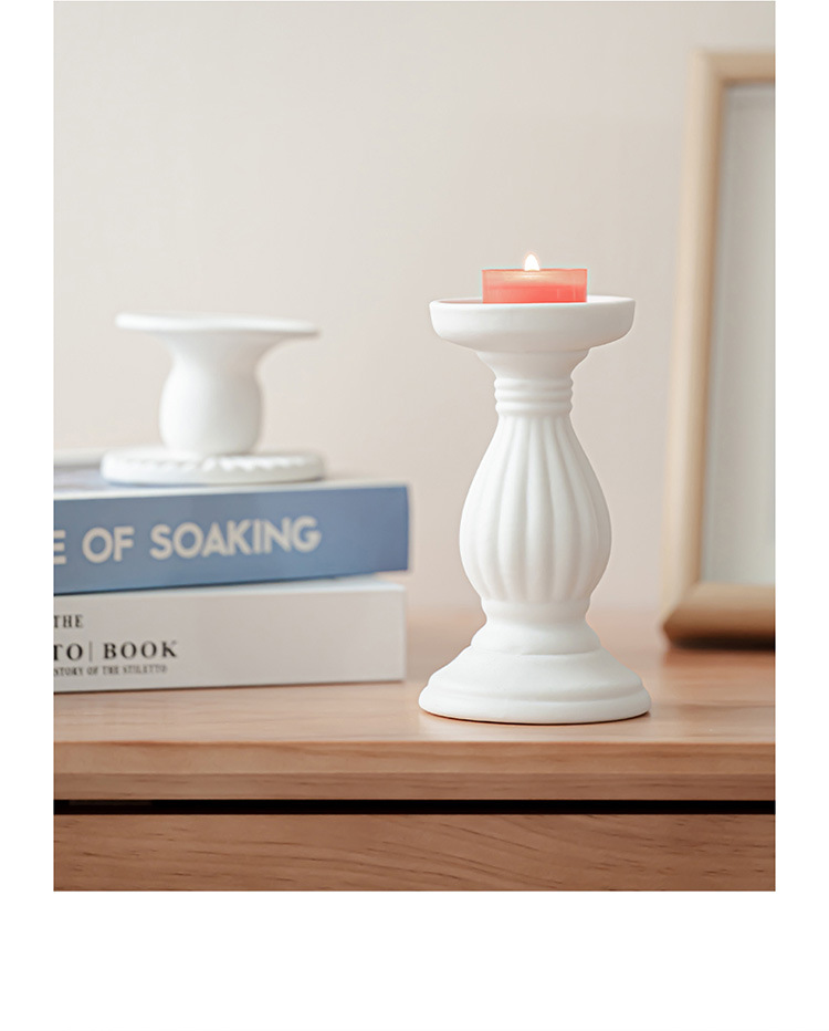 Retro Simple Style Geometric Ceramics Candlestick display picture 2