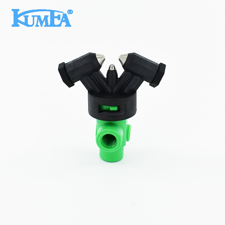 4分十字塑料加湿喷头可调喷雾降尘加湿喷嘴 工地雾化除尘降温喷头