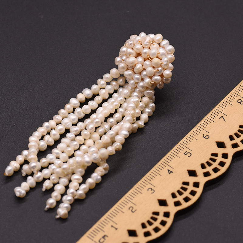 Pendientes de perlas de alto grado perla pendientes largos retro nicho diseño joyería de alta calidad al por mayor natural