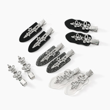 闪钻星星无痕夹醋酸细闪发夹化妆鸭嘴夹复古时尚刘海夹发卡发饰