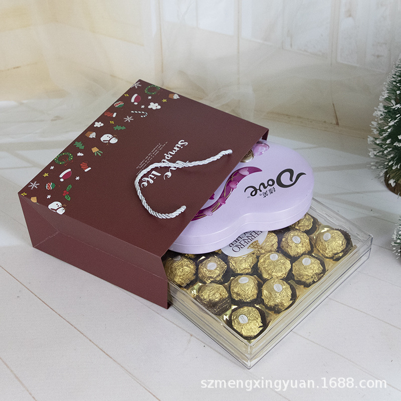 Gran tamaño pequeño exquisito cumpleaños de los niños caja embalaje para la bufanda ropa Navidad Festival bolso bolsa regalo