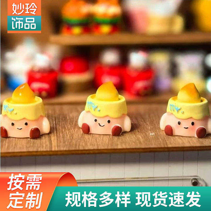 卡通仿真蜡烛宝宝树脂工艺品微景观园艺装饰diy配件桌面车载摆件